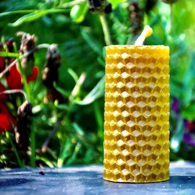 Handcrafted beeswax candle