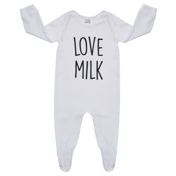 Babygrow blanc 'Love Milk' 1
