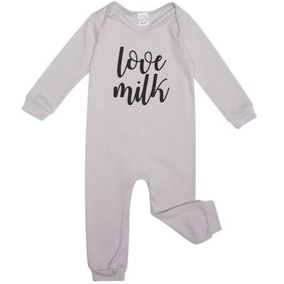 Pijama gris 'Love Milk'