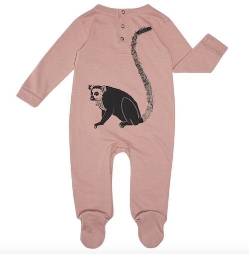 Plum Lemur Babygrow