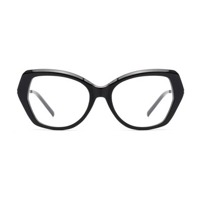 102 Damenbrillen. Optischer Rahmen aus Metall und Acetat
