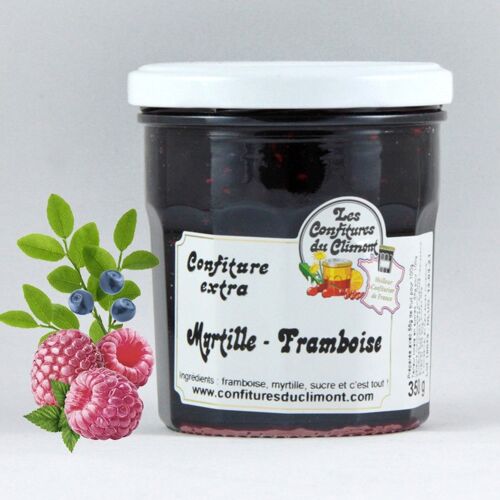 Confiture Extra Myrtille Framboise - 350g