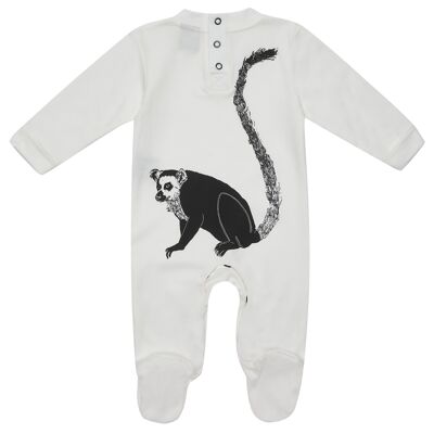 Weißer Lemur Babygrow