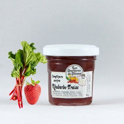 Confiture Extra Rhubarbe Fraise - 50g