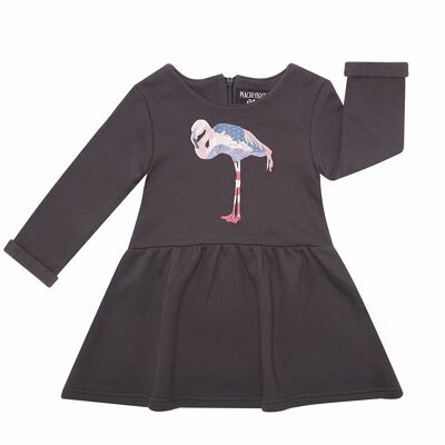 Flamingo Dress - Charcoal