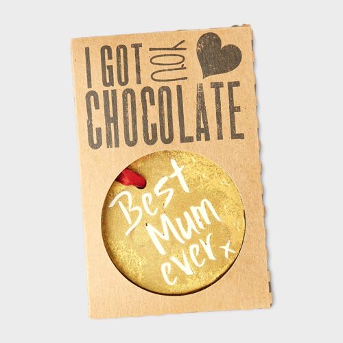 Best Mum Ever Handmade Gold Belgian Chocolate Medal