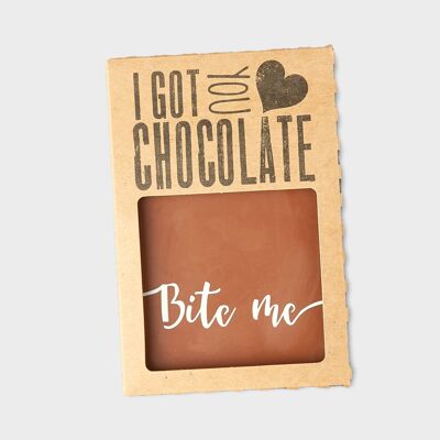 Bite Me barre de chocolat belge faite à la main