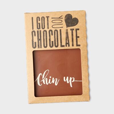 Barra de chocolate belga hecha a mano Chin Up