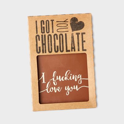 Ti amo, ti amo, barretta di cioccolato belga fatta a mano