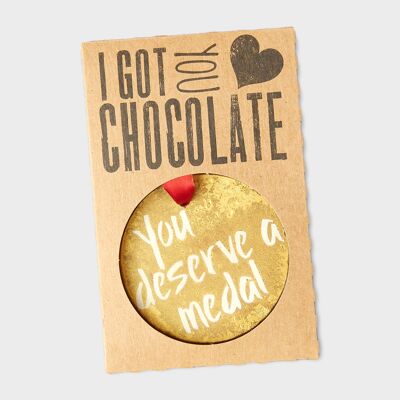 You Deserve A Medal Handmade Gold Belgian Chocolate Medal