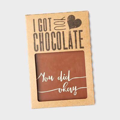 You Did Okay Handmade Belgian Chocolate Bar