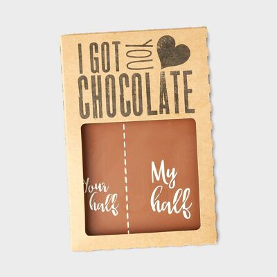 Your Half/My Half Handmade Tablette de Chocolat Belge