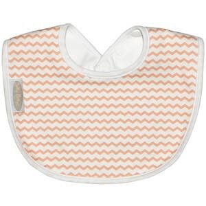 Peach Chevron Jersey Biblet