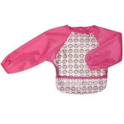 Wipe Clean Long Sleeve Bib Pansy