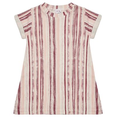 Himbeer Ripple Stripe T-Shirt Kleid