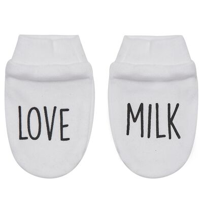 Mitaines anti-rayures Love Milk - Noir, Blanc, Gris