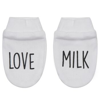 Mitaines anti-rayures Love Milk - Noir, Blanc, Gris 1