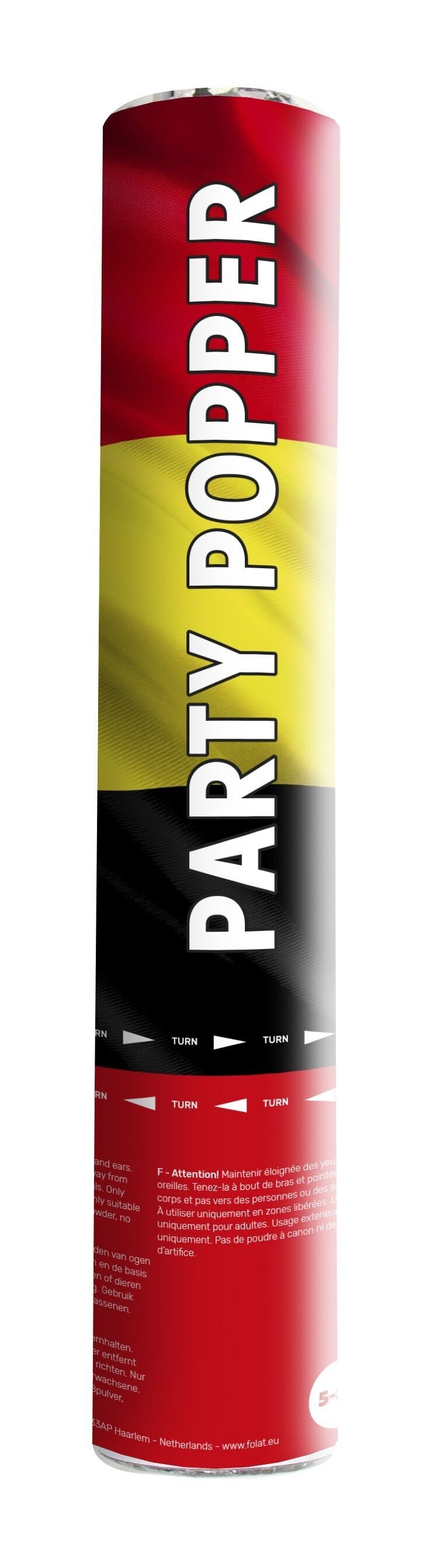 Cannone per coriandoli Belgio - 57 cm