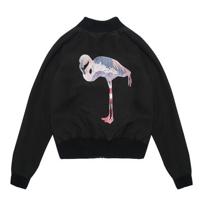 Blouson aviateur flamant rose