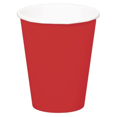 Gobelets rouges 350ml - 8 pièces