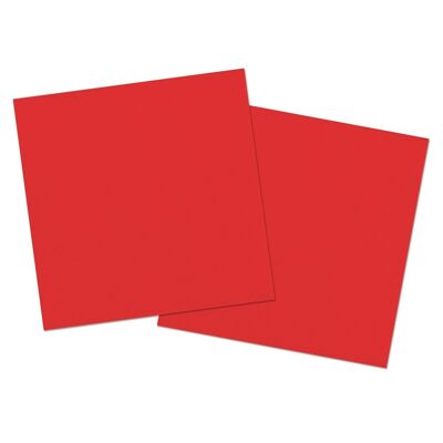 Servilletas Rojas 33x33cm - 20 piezas