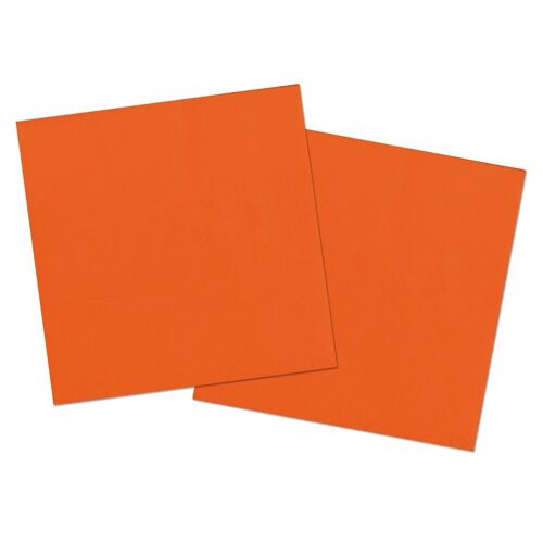 Serviettes Orange 33x33cm - 20 pièces