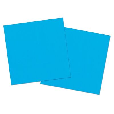Serviettes bleues 33x33cm - 20 pièces