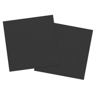Serviettes noires 33x33cm - 20 pièces