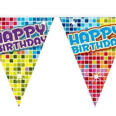 Bunting Happy Birthday Blocks - 6 meters