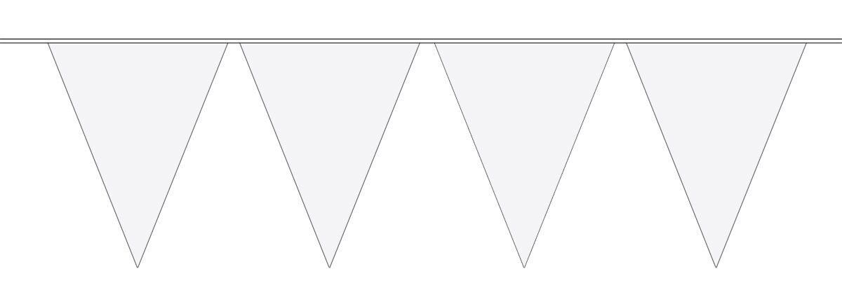 Mini Bunting bianco - 3 metri