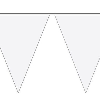Witte Mini Vlaggenlijn - 3 meter