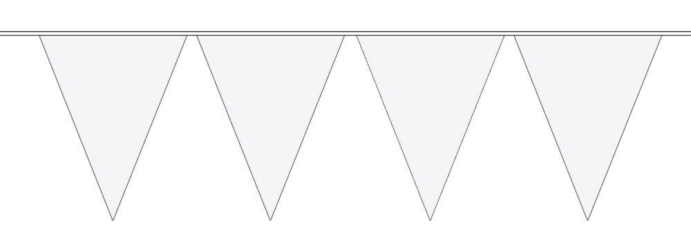 Weißer Wimpel XL - 10 Meter