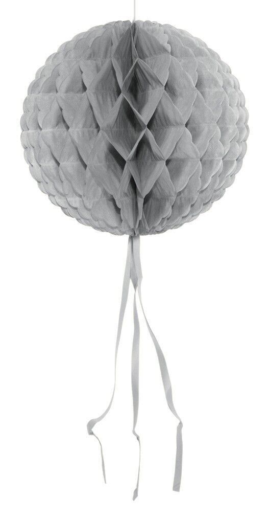 Sfera a nido d'ape Argento - 30 cm