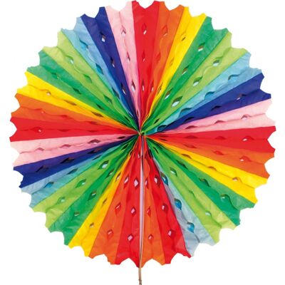 Ventaglio a nido d'ape Rainbow - 45 cm