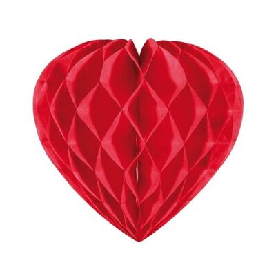 Honeycomb Heart Red - 30cm