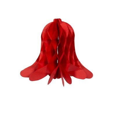 Honeycomb Red Christmas Bell - 2 Pieces