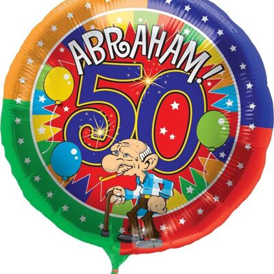 Ballon aluminium 50 ans Abraham Popfest - 43cm