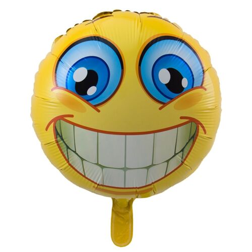 Lachende Emoticon Folieballon - 45cm