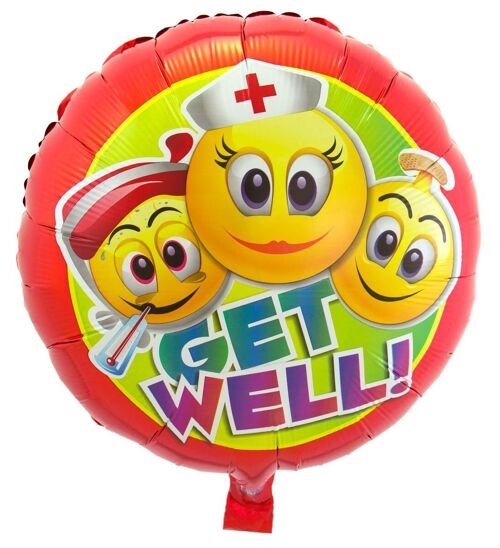 Get Well Soon Smiley Folieballon