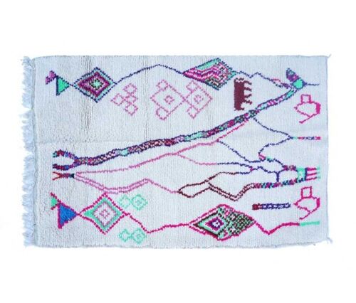 Tapis berbère du Maroc violet, vert