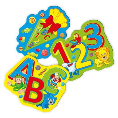 Fiesta infantil ABC Mesa confeti XL con Figuras
