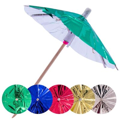 Palillos Parasol Colores Metálicos - 15 piezas