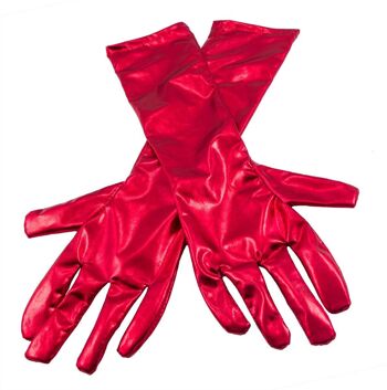 Gants rouge métallisé