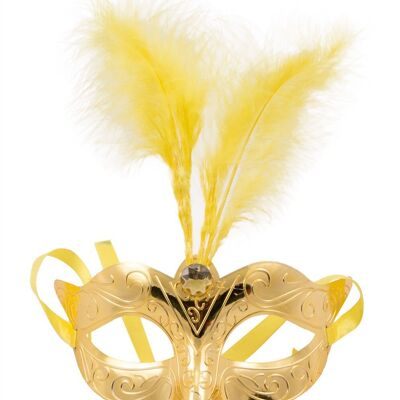 Venezianische Maske aus metallischem Gold