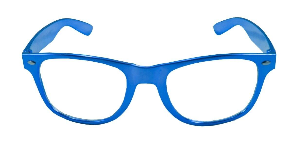 Brille metallisch blau