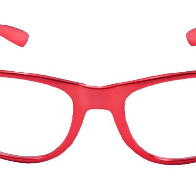 Glasses metallic red