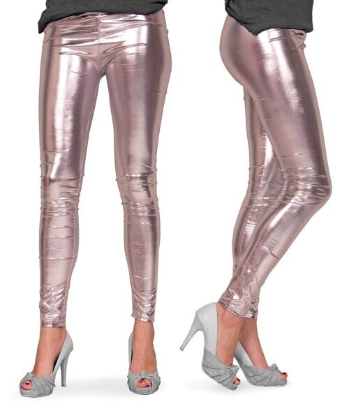 Legging Metallic Zilver-L-XL