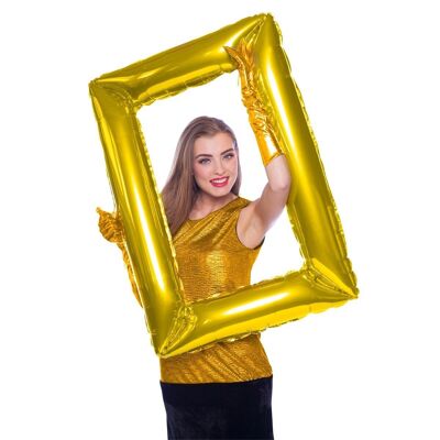 Foil Balloon Gold Photo Frame - 85x60cm