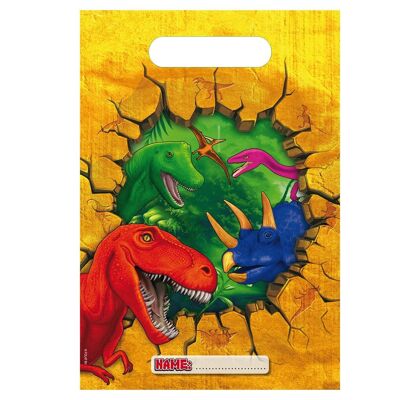 Sacchetti per feste di dinosauri - 6 pezzi