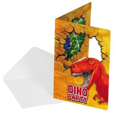 Invitaciones de dinosaurios - Pack de 6